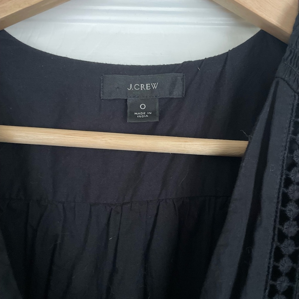 J Crew Black Ruffled Dress - Picture 4 of 5